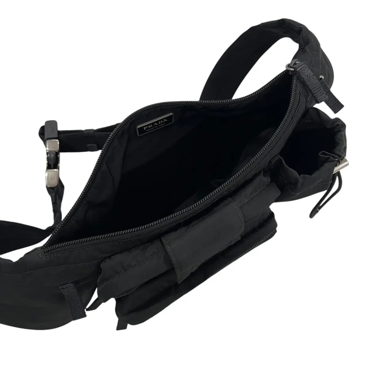 Prada Tessuto Multi Pocket Nylon Belt Bag