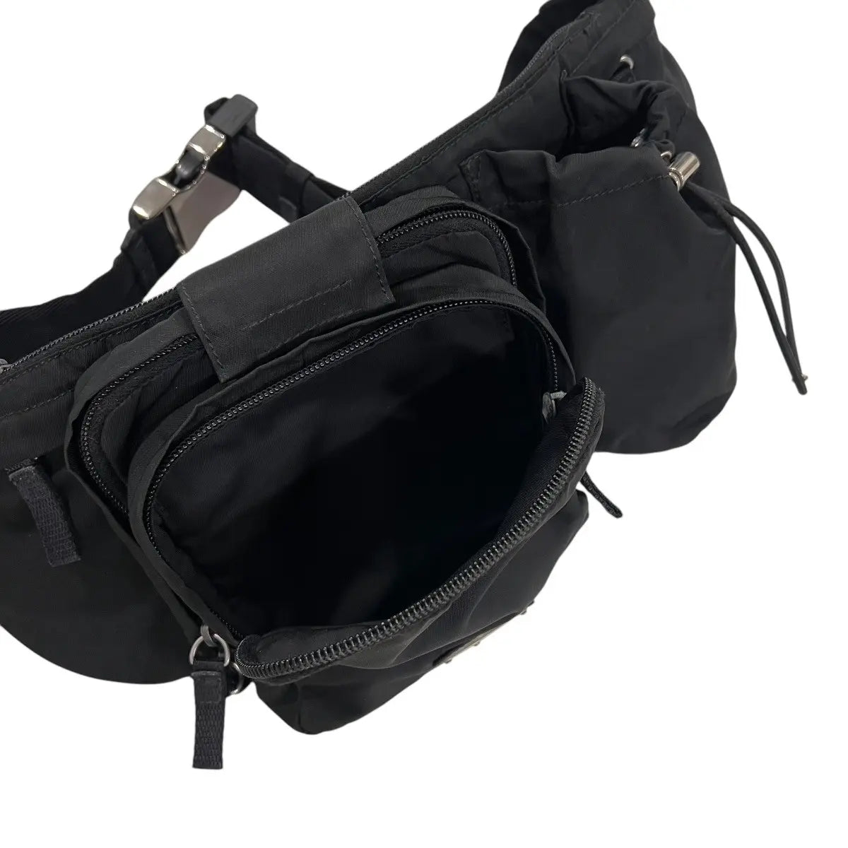 Prada Tessuto Multi Pocket Nylon Belt Bag