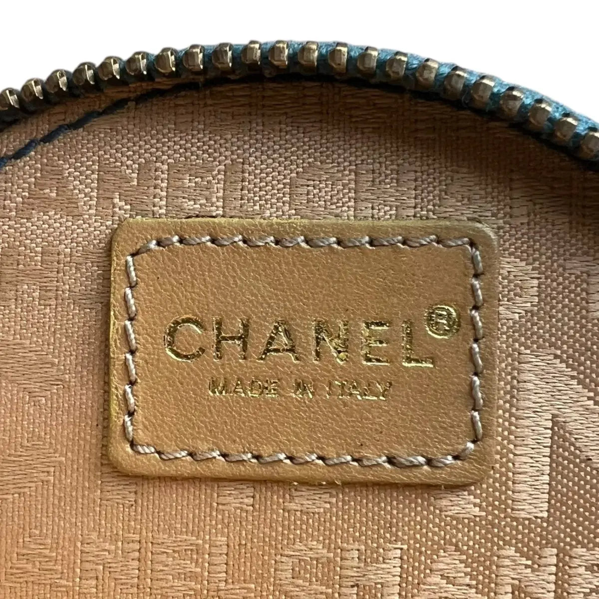 Chanel Camelia Leather Round Coin Purse