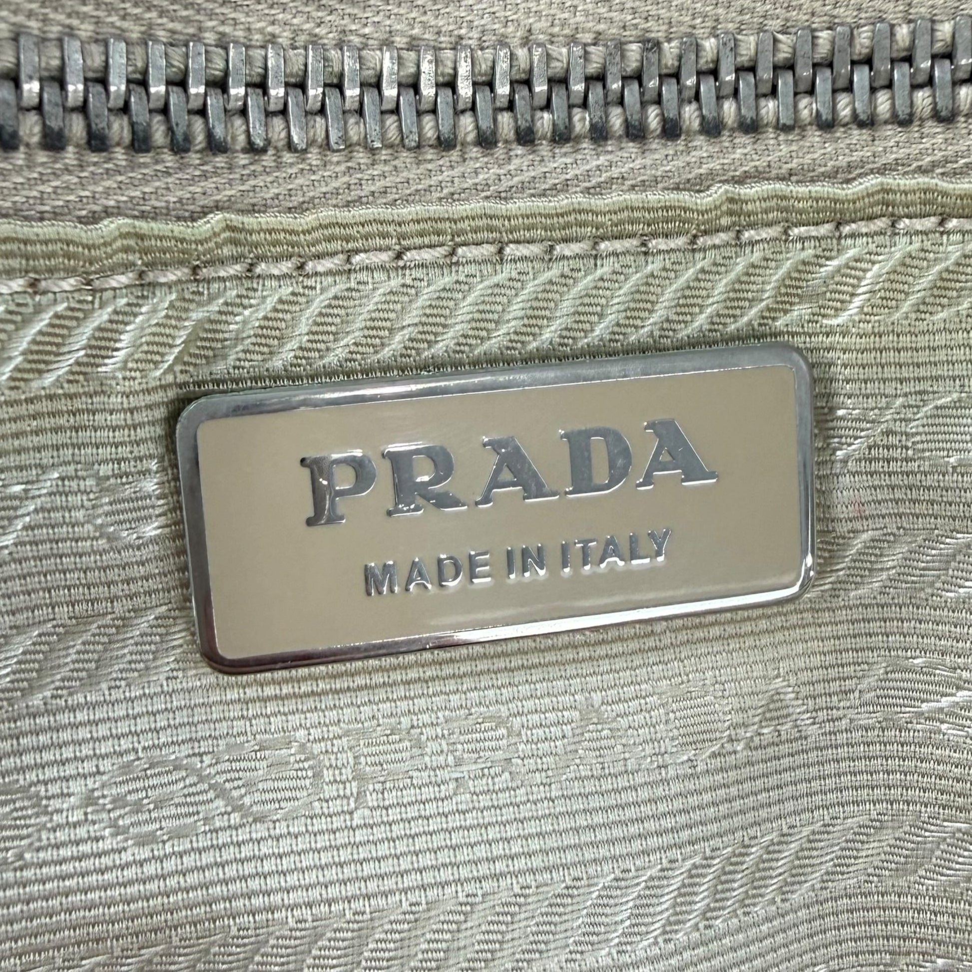 Prada Leather Double Pocket Shoulder Bag