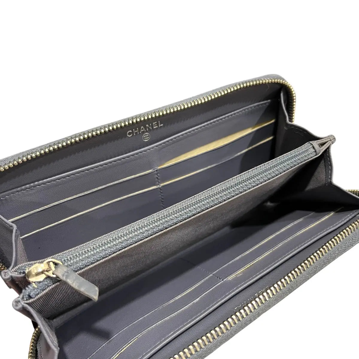 Chanel CC Quilted Lambskin Zip Around Wallet