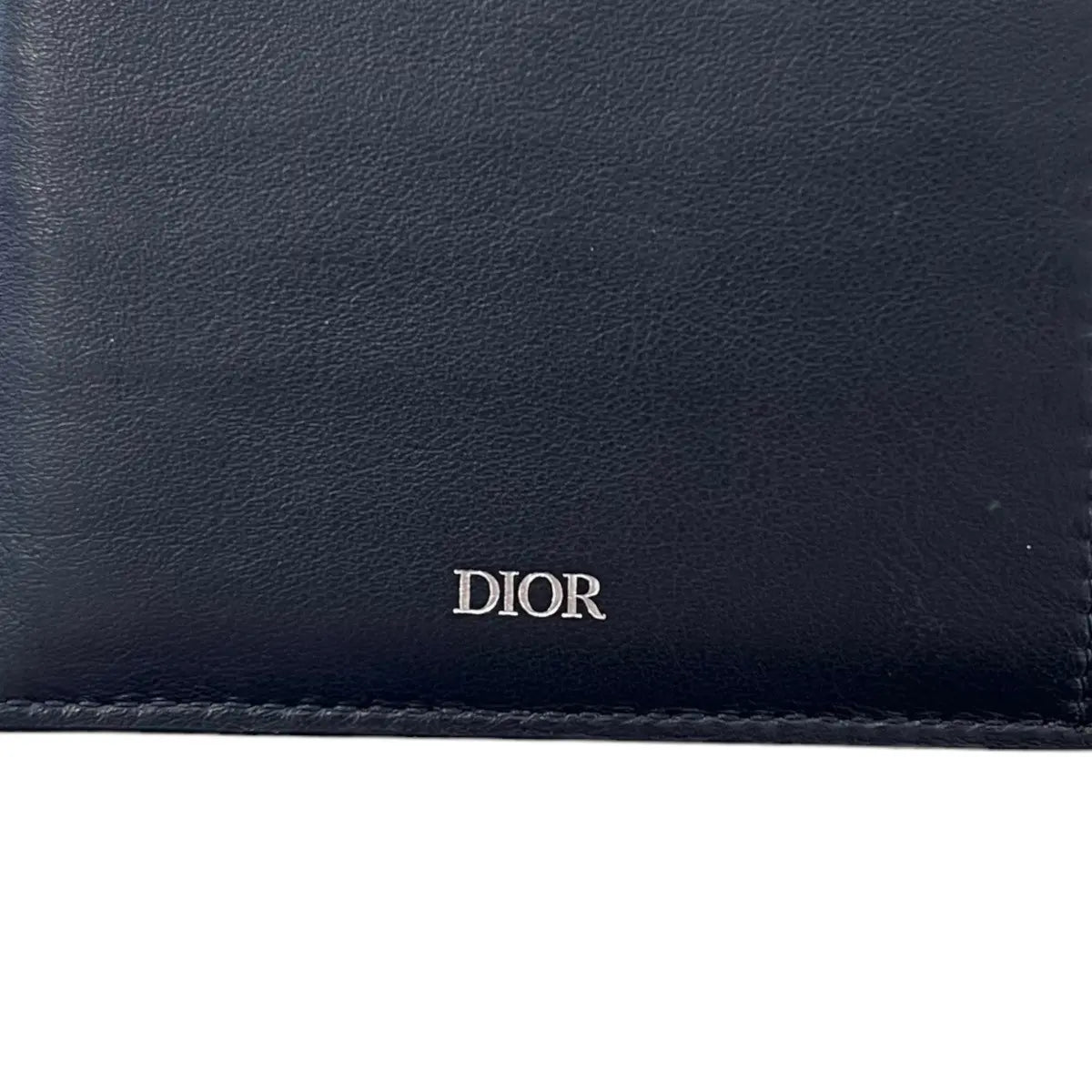 Dior Oblique Leather Passport Holder Travel Wallet