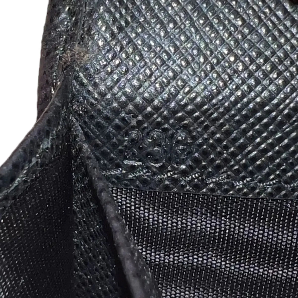 Prada Saffiano Corner Logo Long Wallet