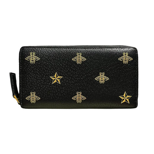 Gucci Bee Star Zip Around Wallet