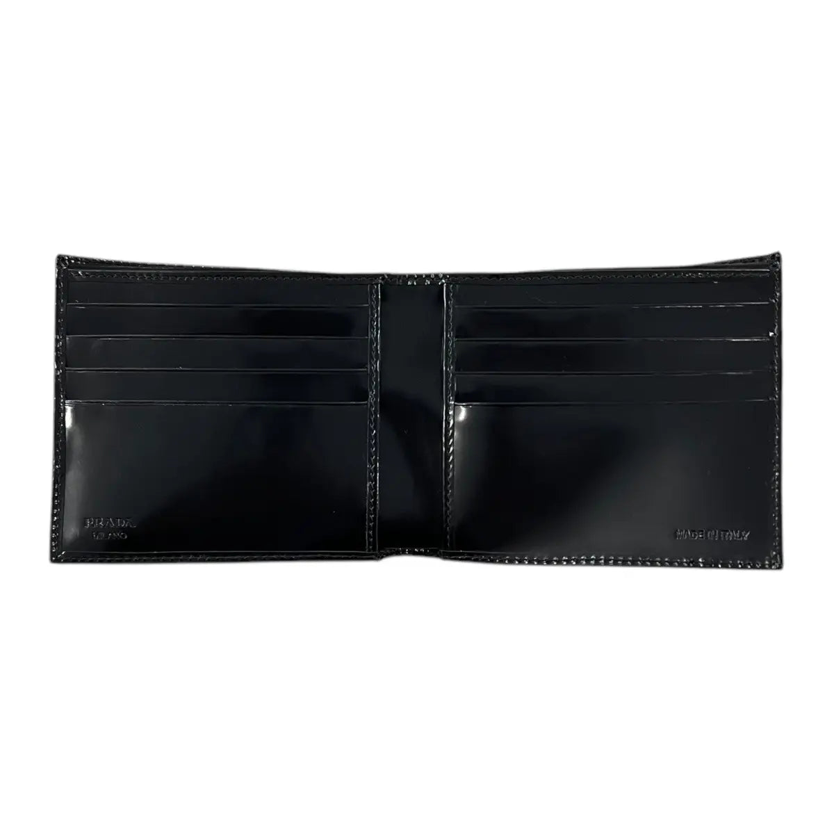 Prada Skull & Crossbones Leather Bifold Wallet