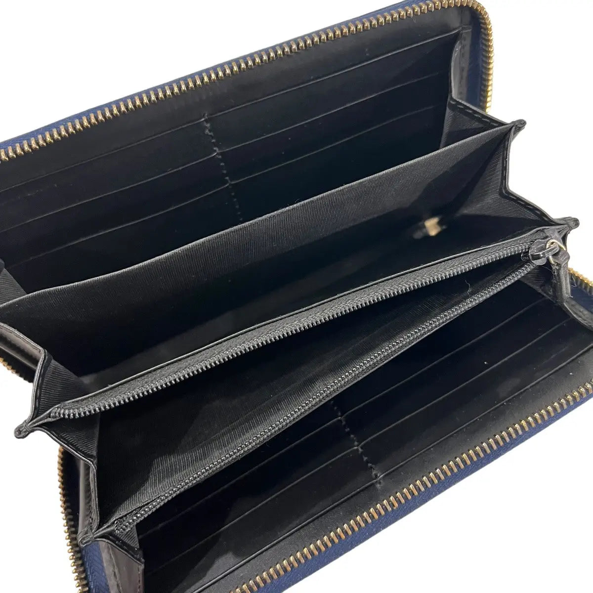 Gucci Monogram Bee Leather Zip Around Wallet