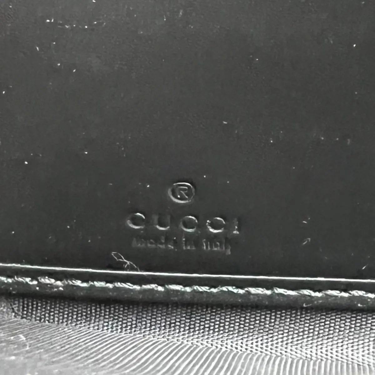 Gucci Monogram Bee Leather Zip Around Wallet