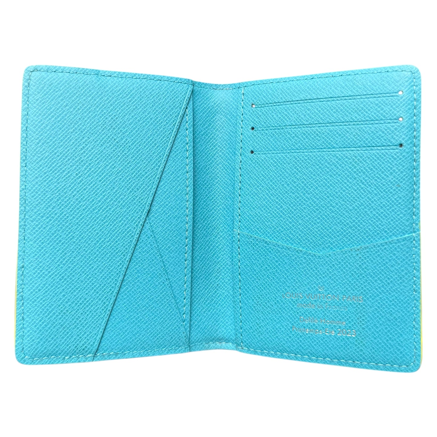 Louis Vuitton Monogram Playground Pocket Organizer Card Holder Wallet Lime
