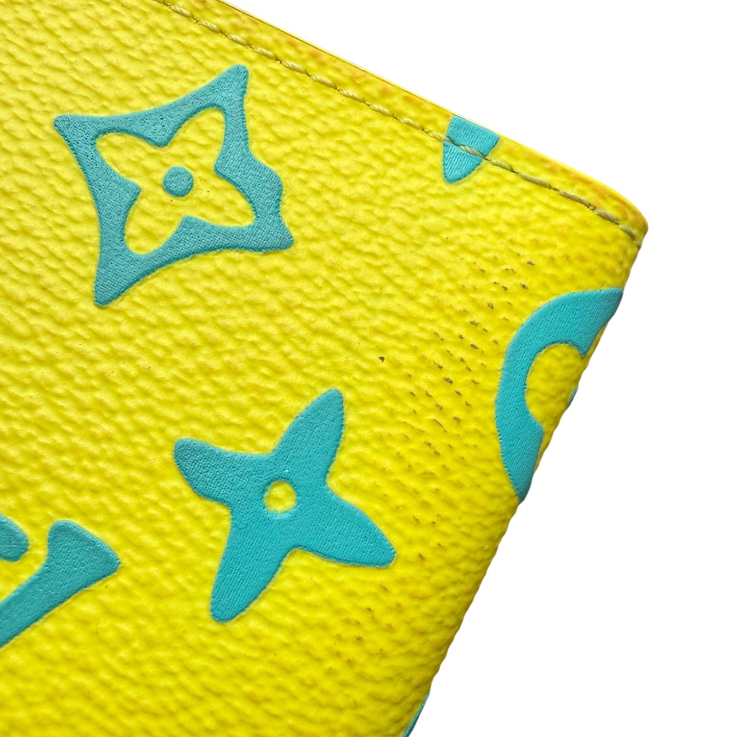 Louis Vuitton Monogram Playground Pocket Organizer Card Holder Wallet Lime
