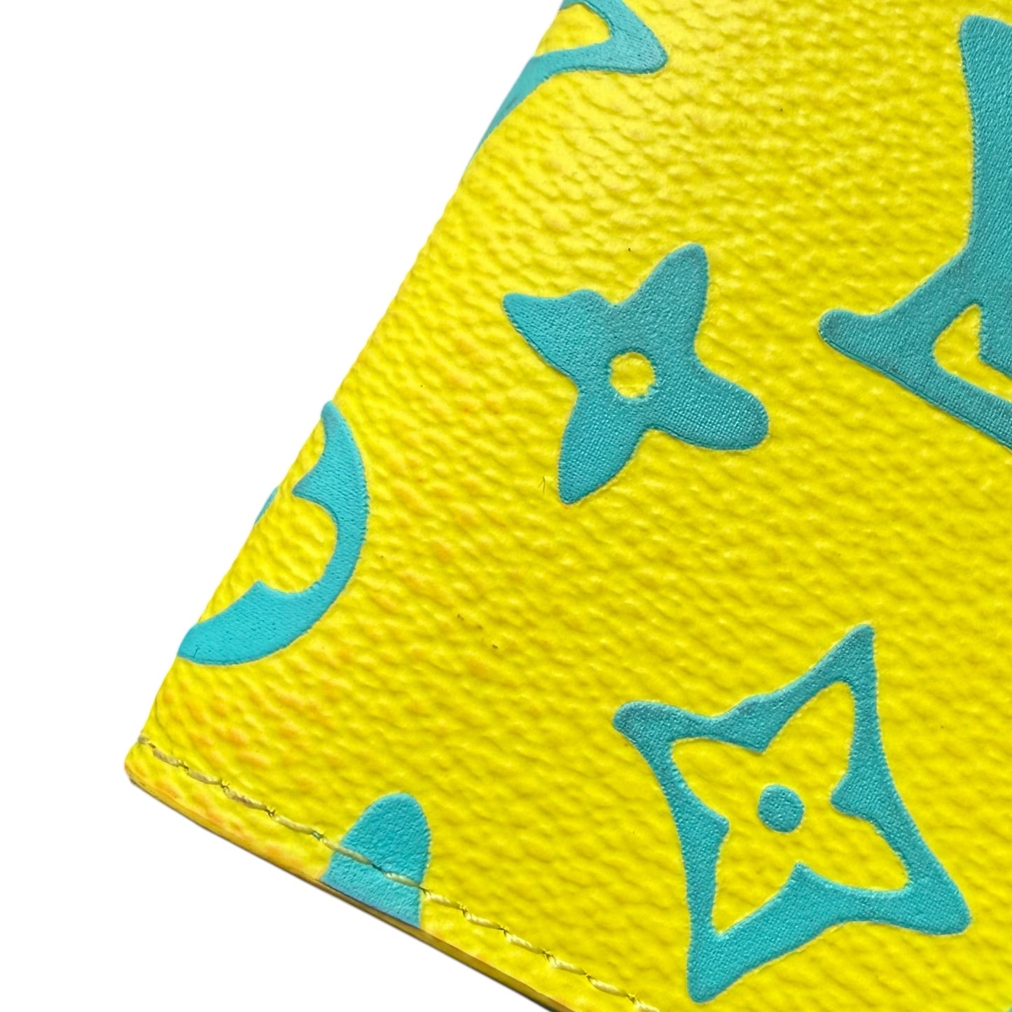 Louis Vuitton Monogram Playground Pocket Organizer Card Holder Wallet Lime