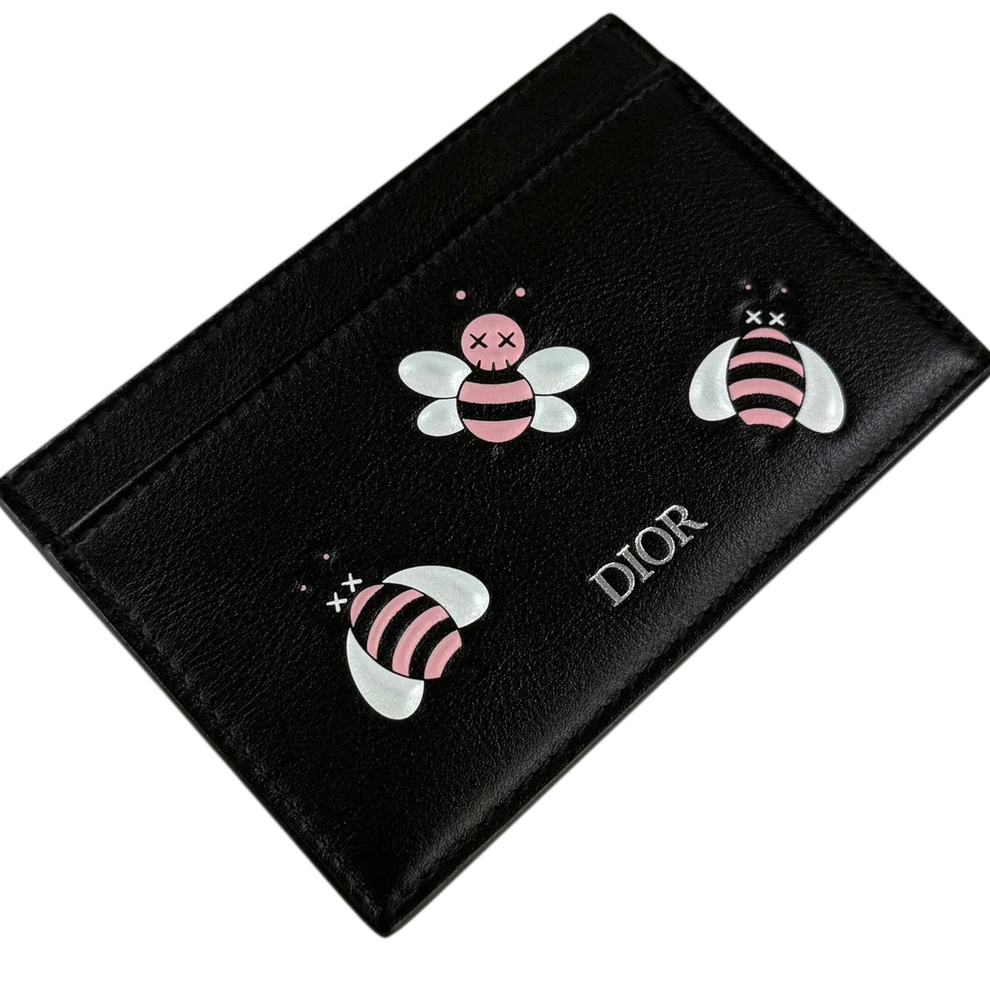 Dior x Kaws Bee Leather Card Holder Wallet