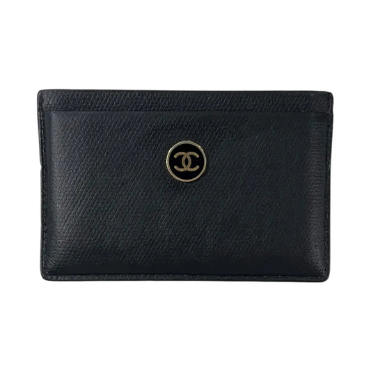 Chanel CC Logo Leather Card Holder Wallet