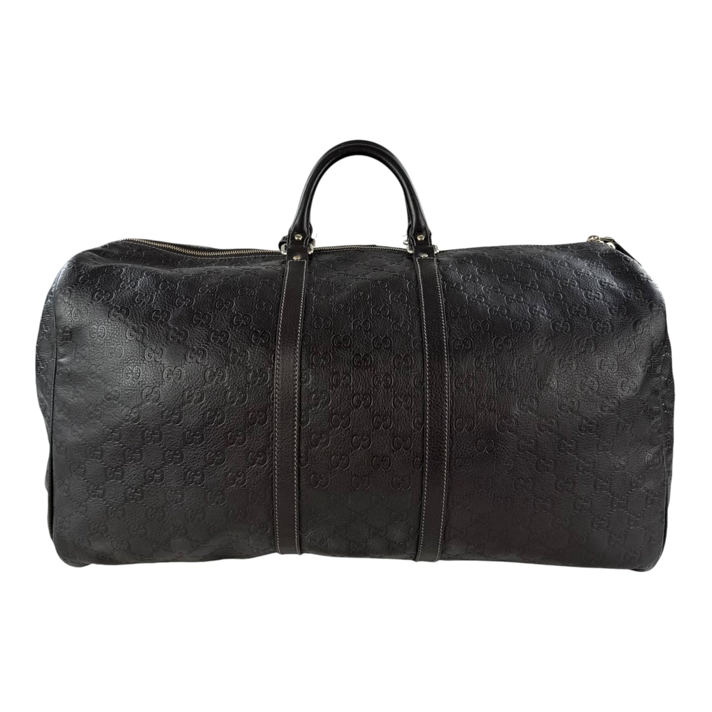 Gucci Monogram Leather Duffle Bag