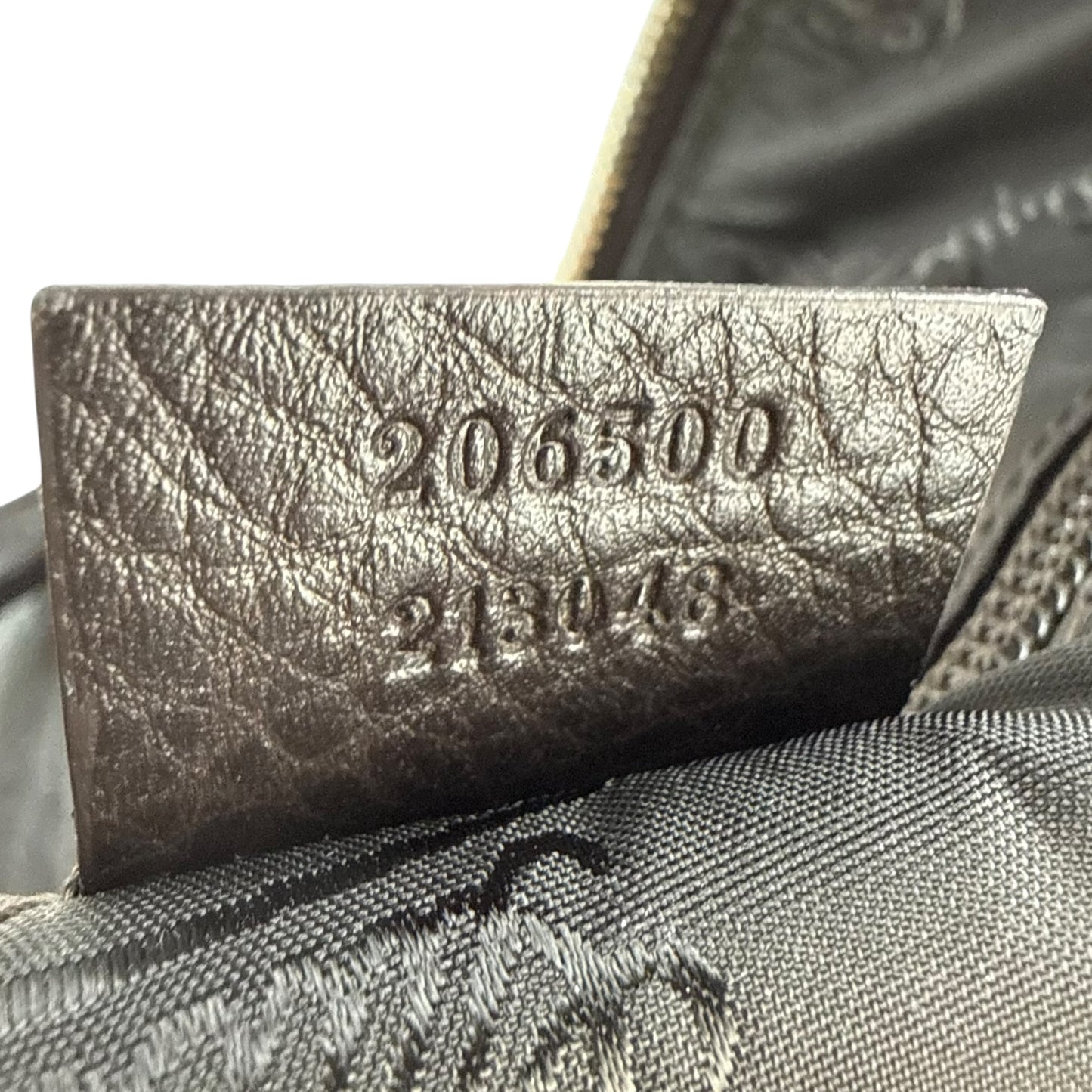 Gucci Monogram Leather Duffle Bag