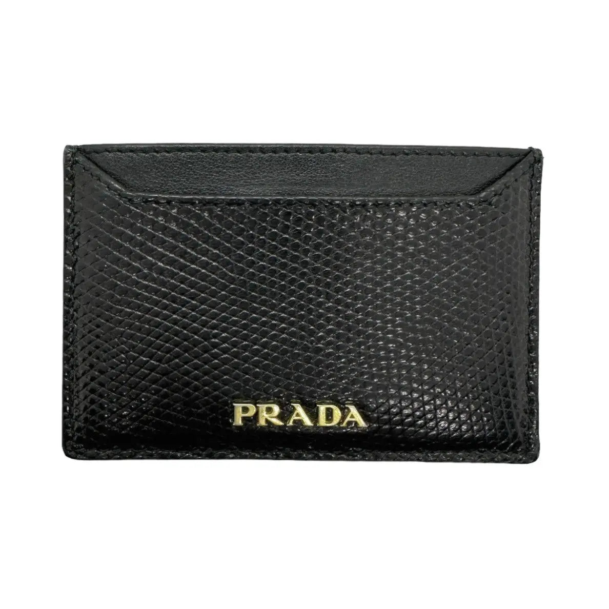 Prada Lizard Card Holder Wallet