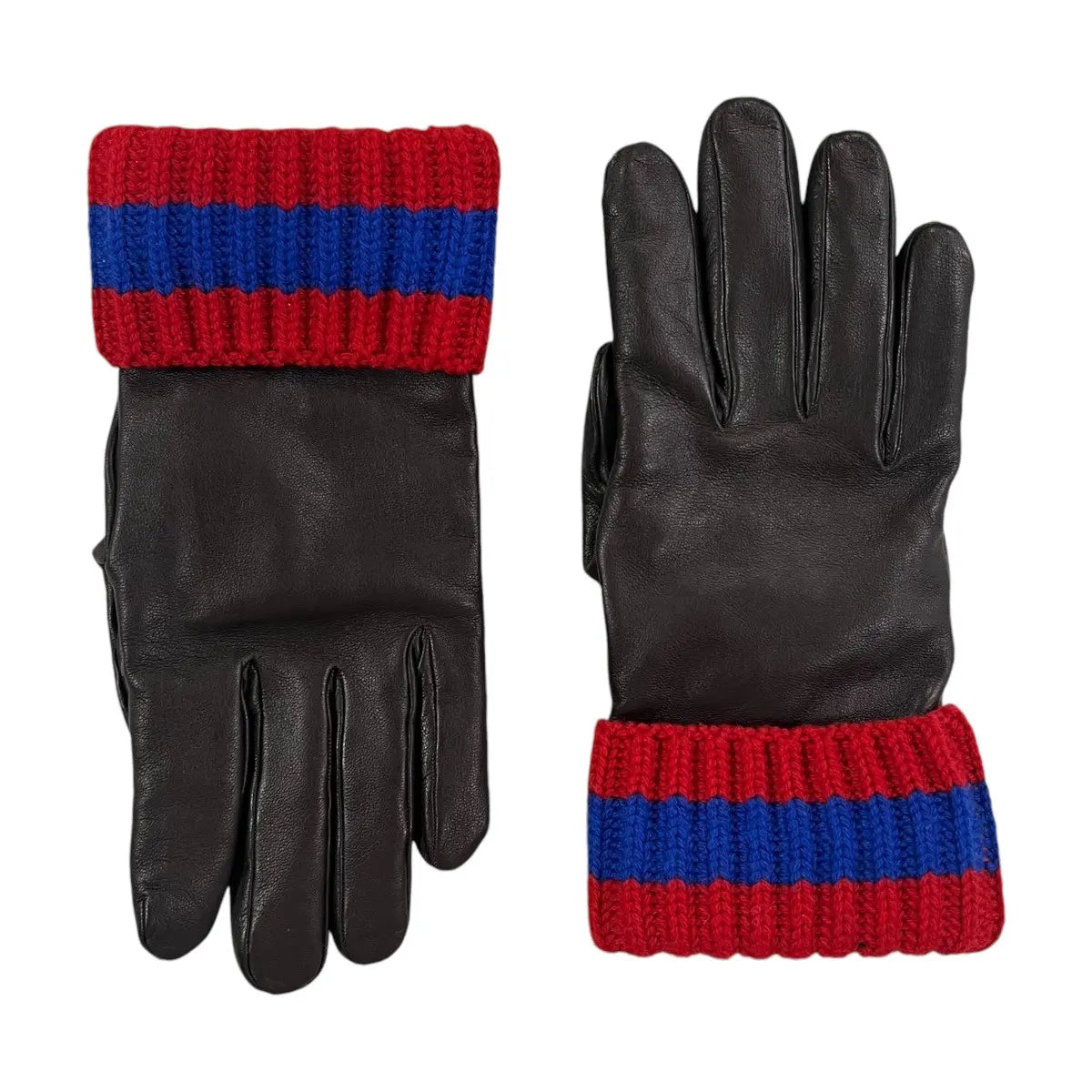 Gucci Lambskin Web Cuff Gloves