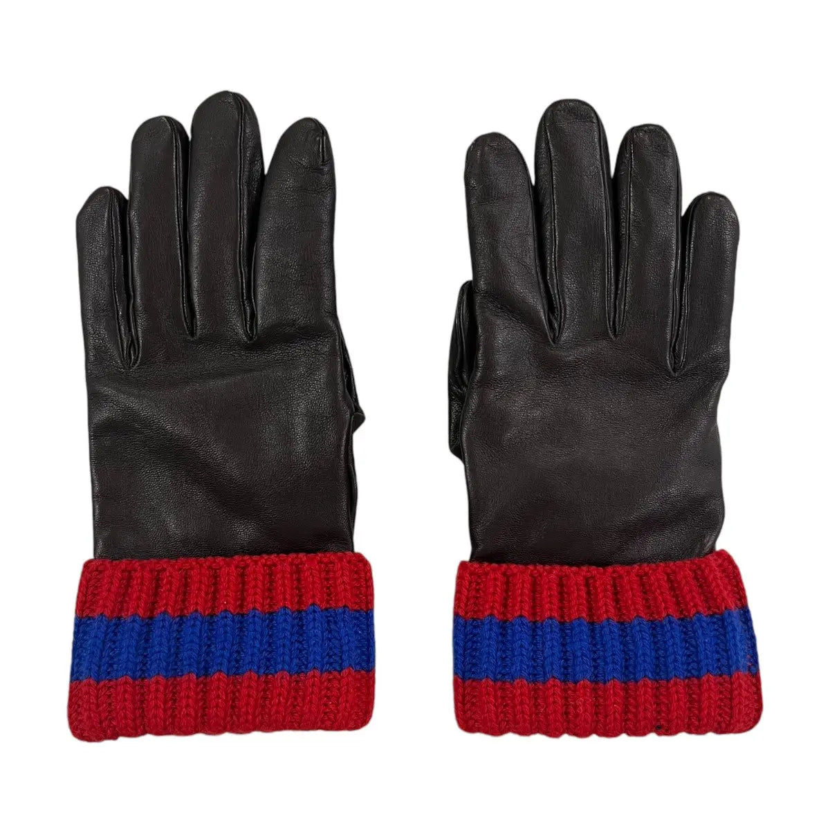 Gucci Lambskin Web Cuff Gloves