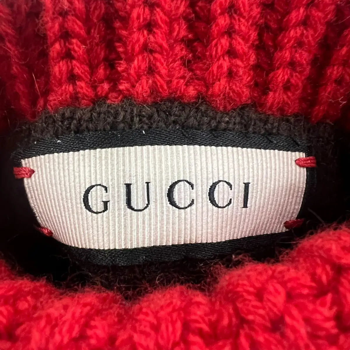 Gucci Lambskin Web Cuff Gloves