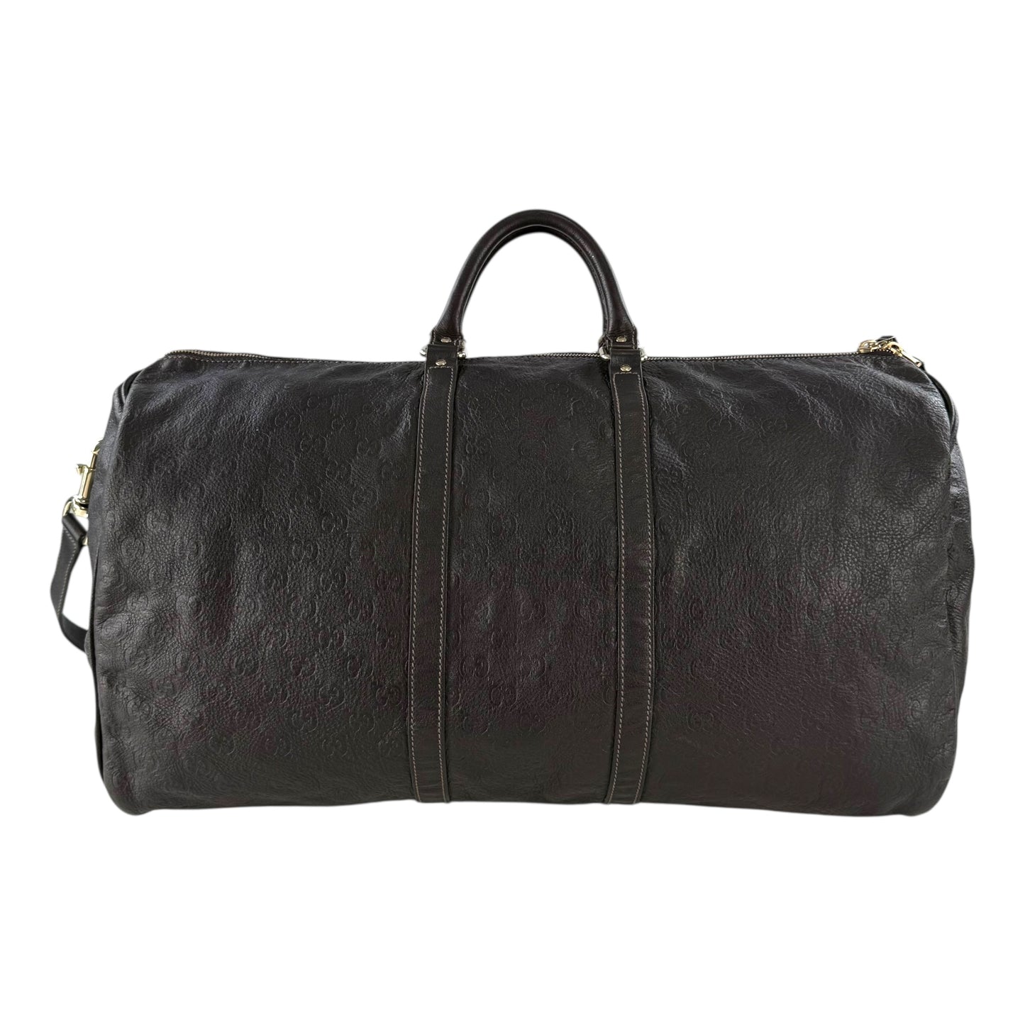 Gucci Leather Monogram Duffle Bag