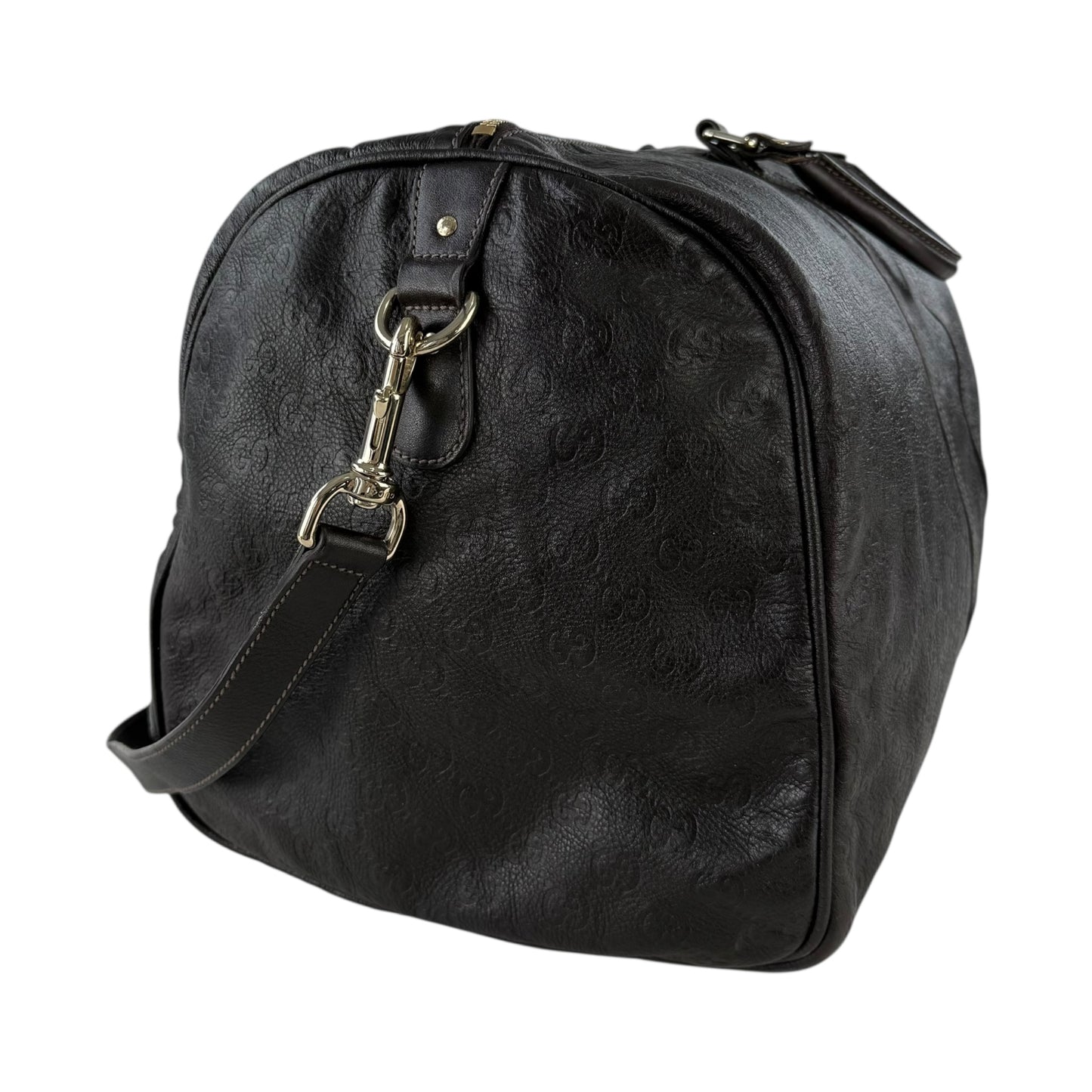 Gucci Leather Monogram Duffle Bag