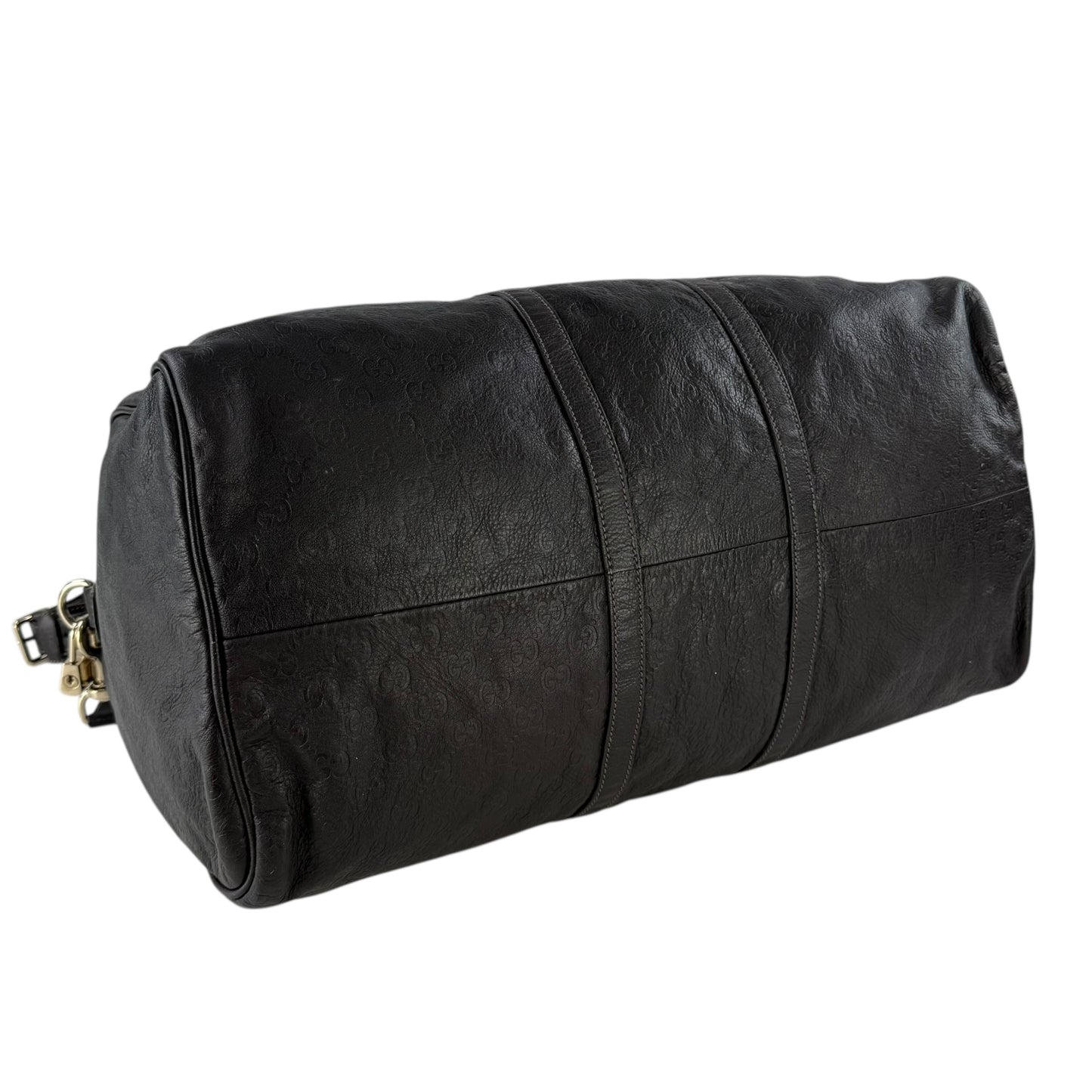 Gucci Leather Monogram Duffle Bag