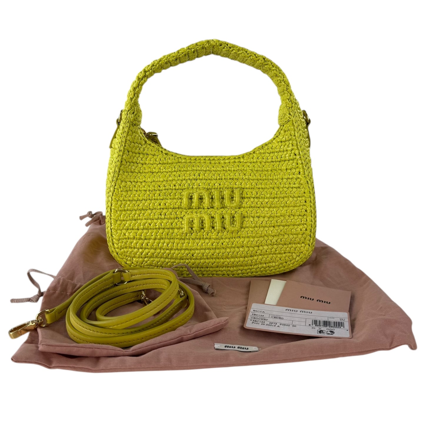Miu Miu Wander Hobo Crochet Mini Two Way Bag