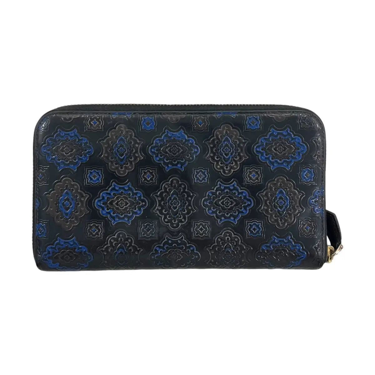 Prada Embossed Leather Zip Around Wallet