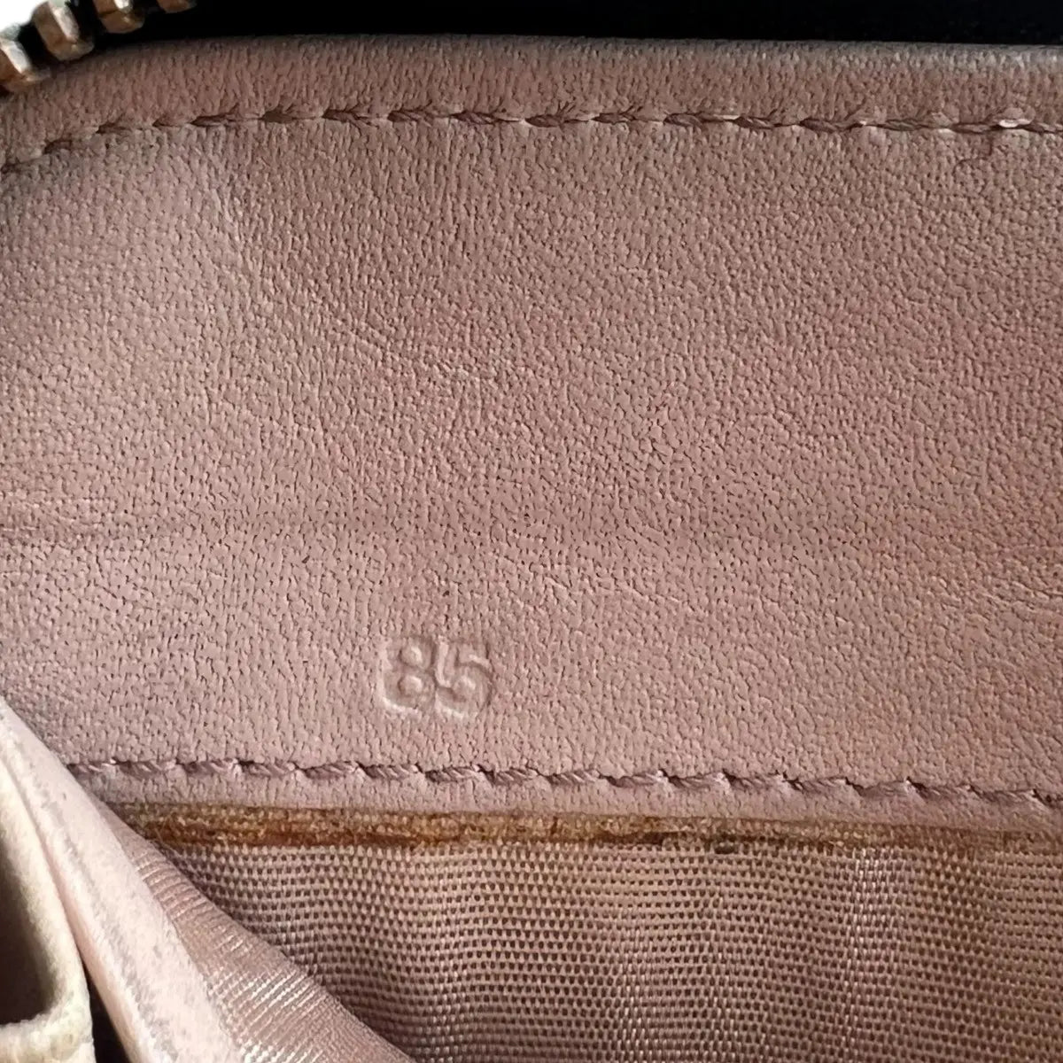 Prada Embossed Leather Zip Around Wallet