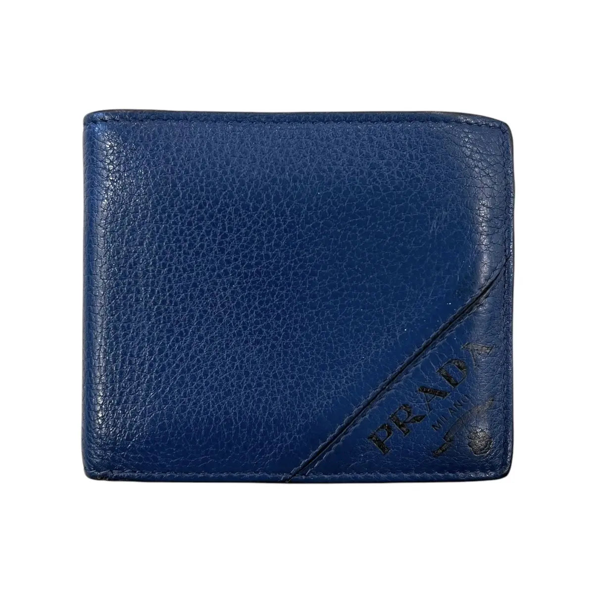 Prada Leather Corner Logo Bifold Wallet