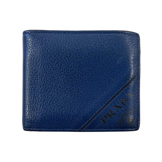 Prada Leather Corner Logo Bifold Wallet