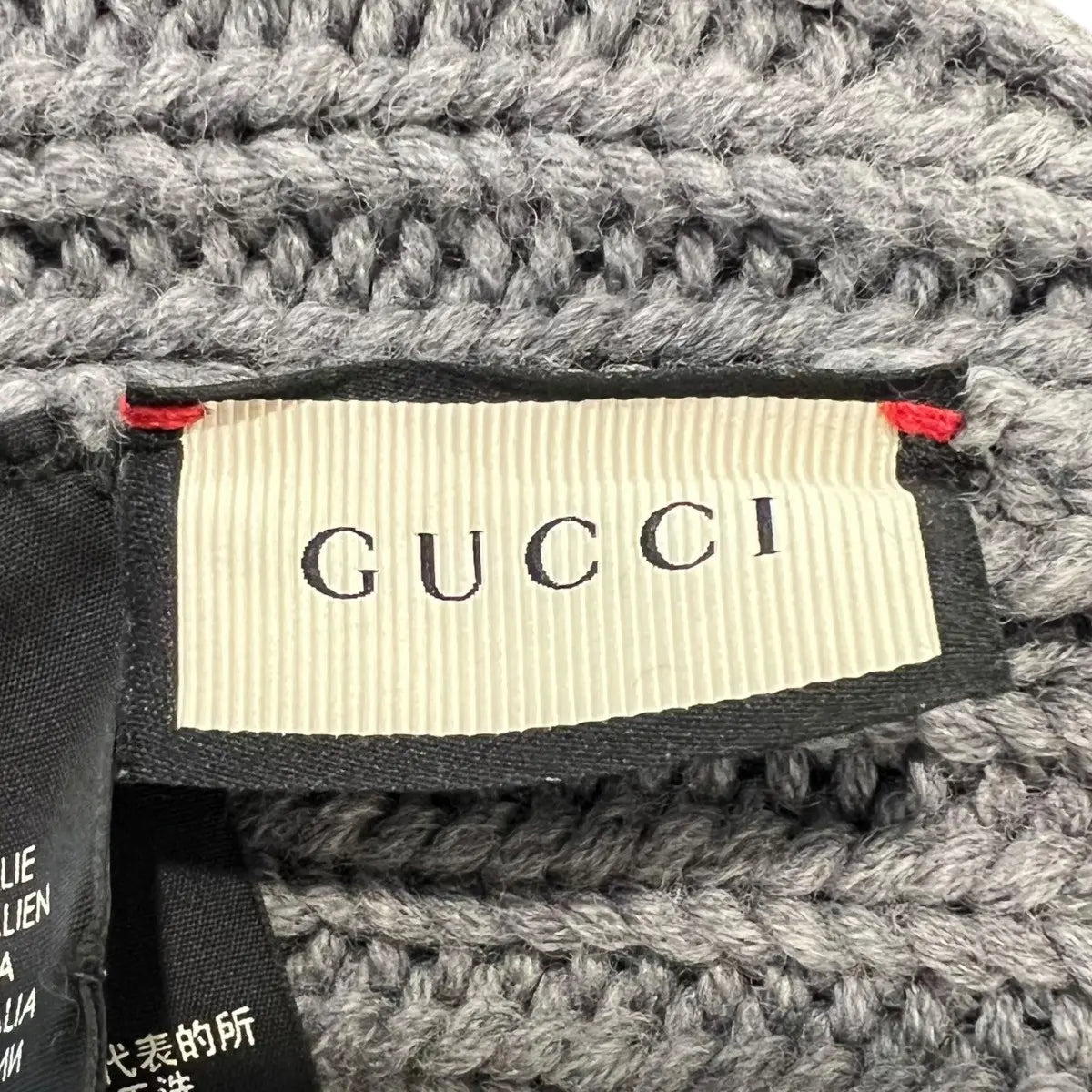 Gucci Web Stripe Wool Beanie Hat