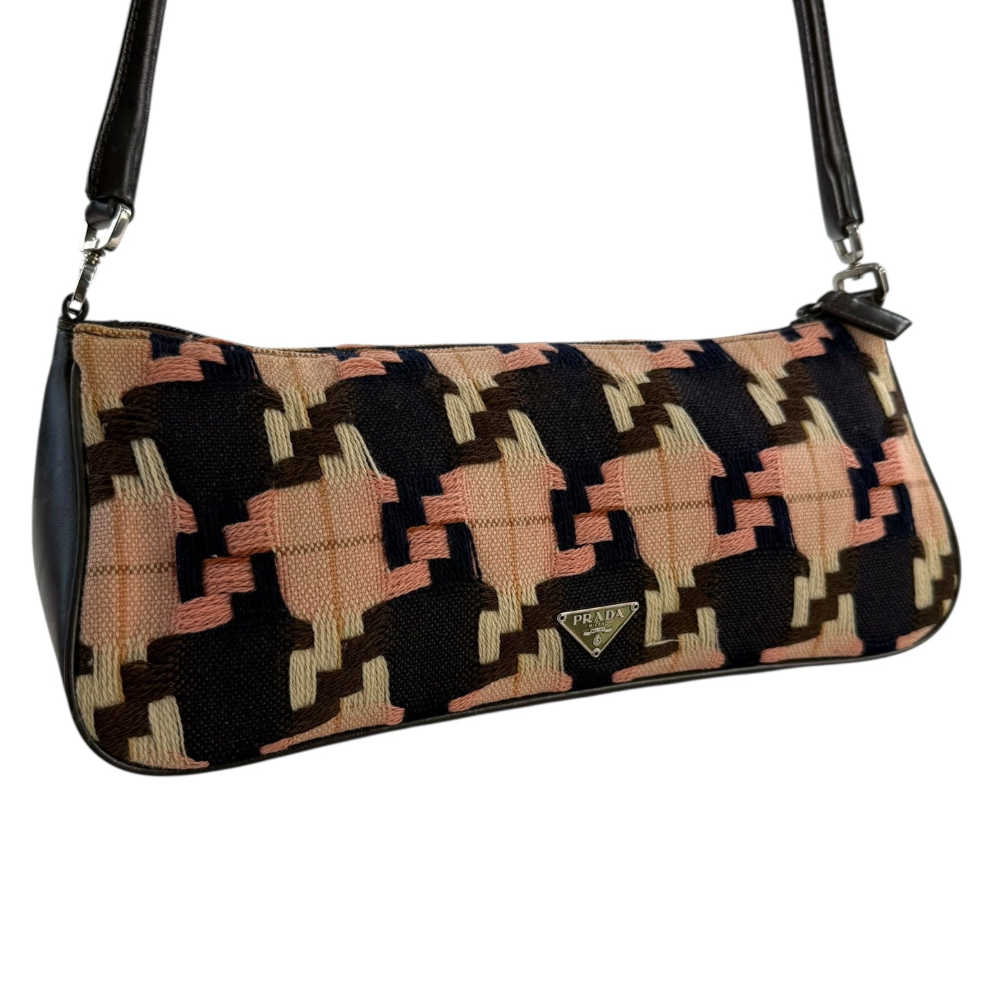 Prada Multicolor Knit Shoulder Bag