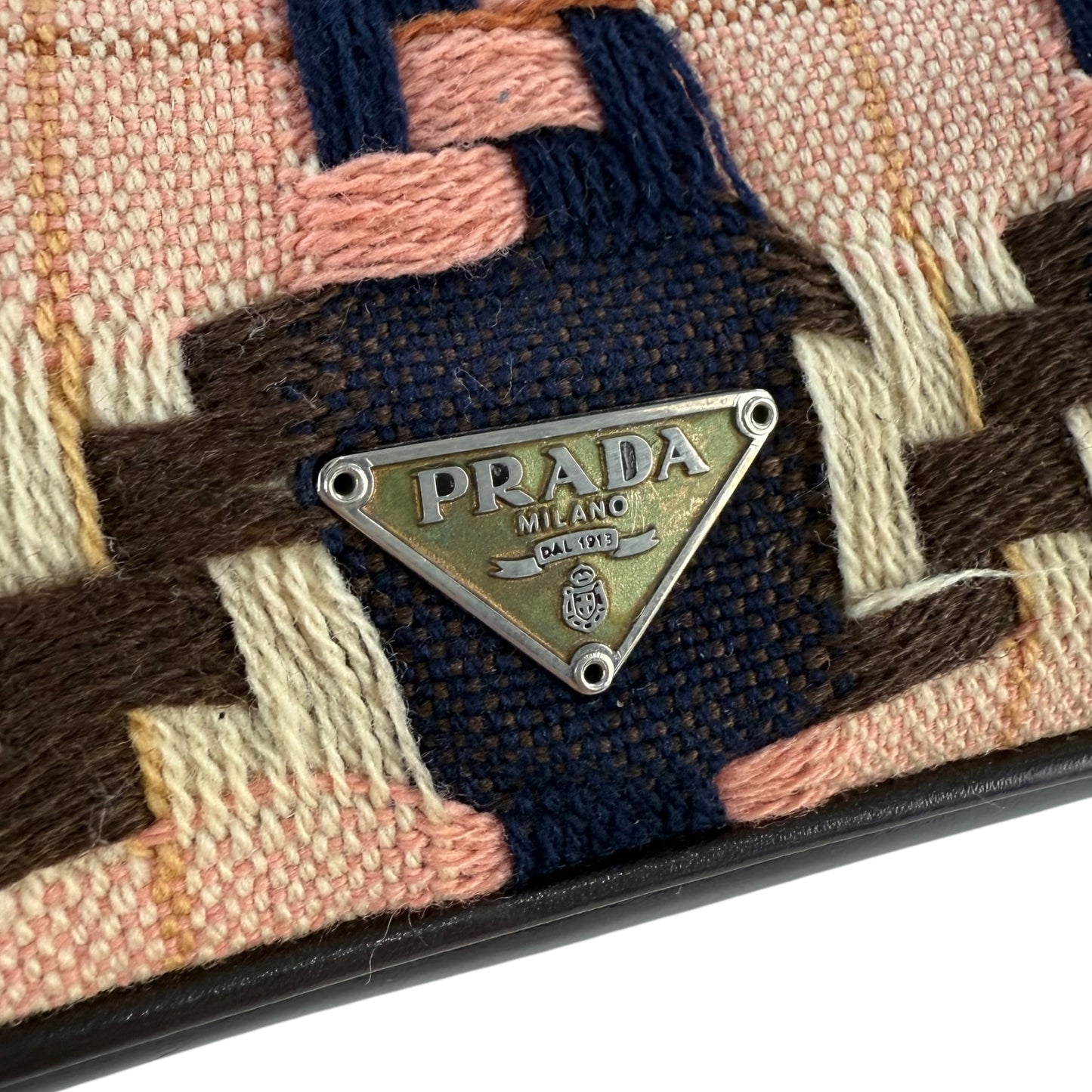 Prada Multicolor Knit Shoulder Bag