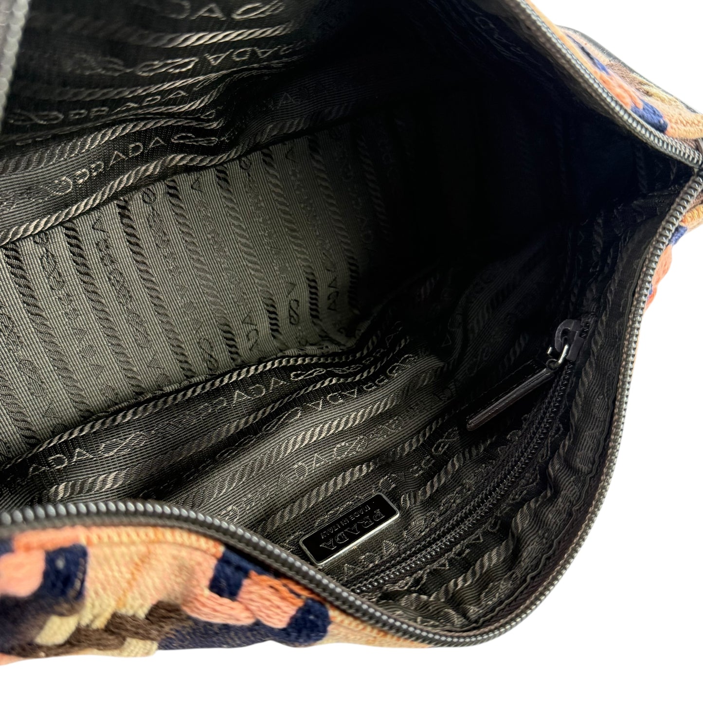 Prada Multicolor Knit Shoulder Bag