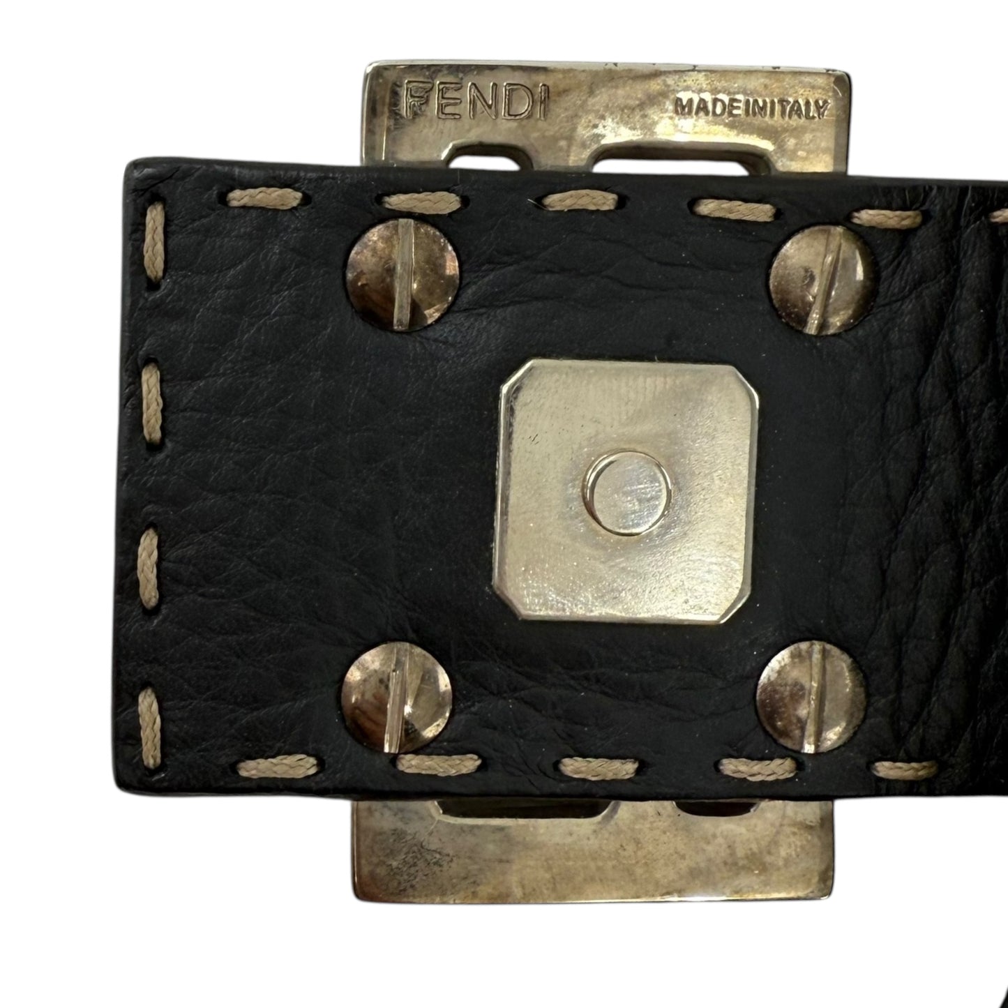 Fendi Embroidered Suede Baguette Shoulder Bag