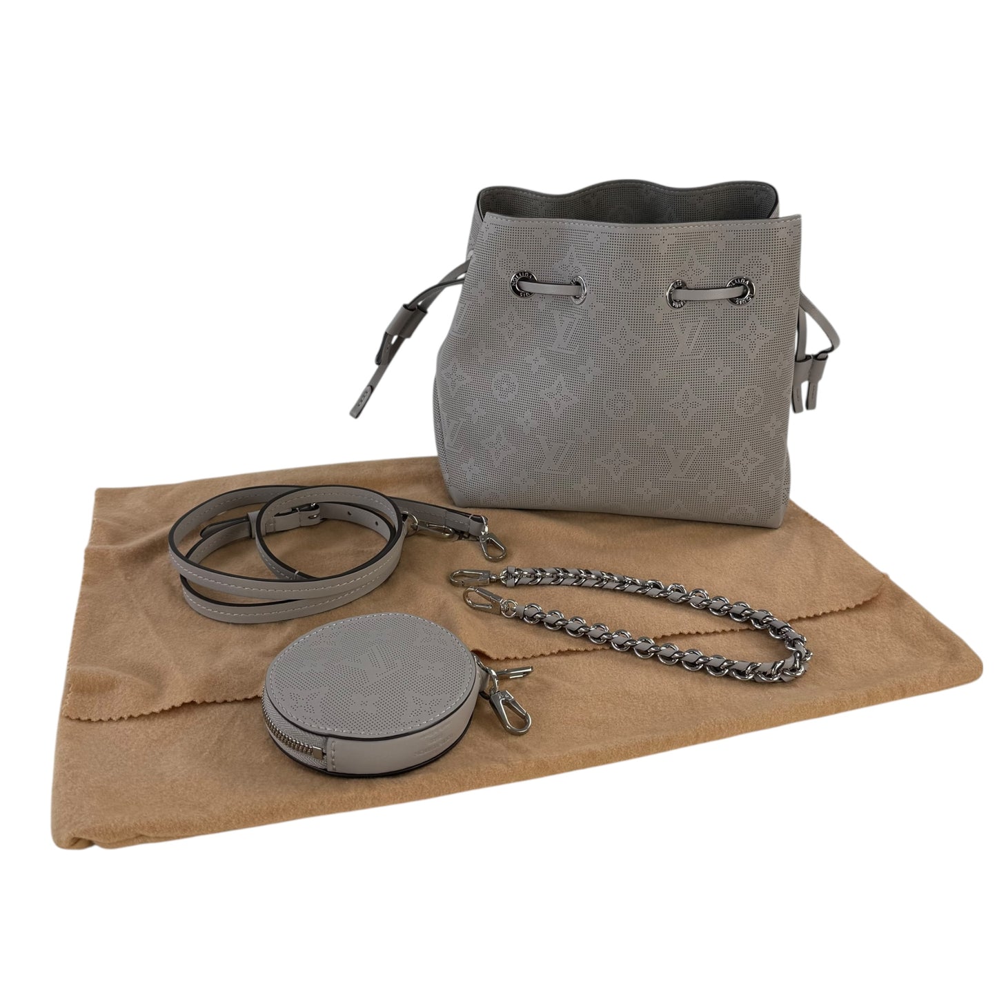 Louis Vuitton Bella Mahina Leather Bella Bucket Bag