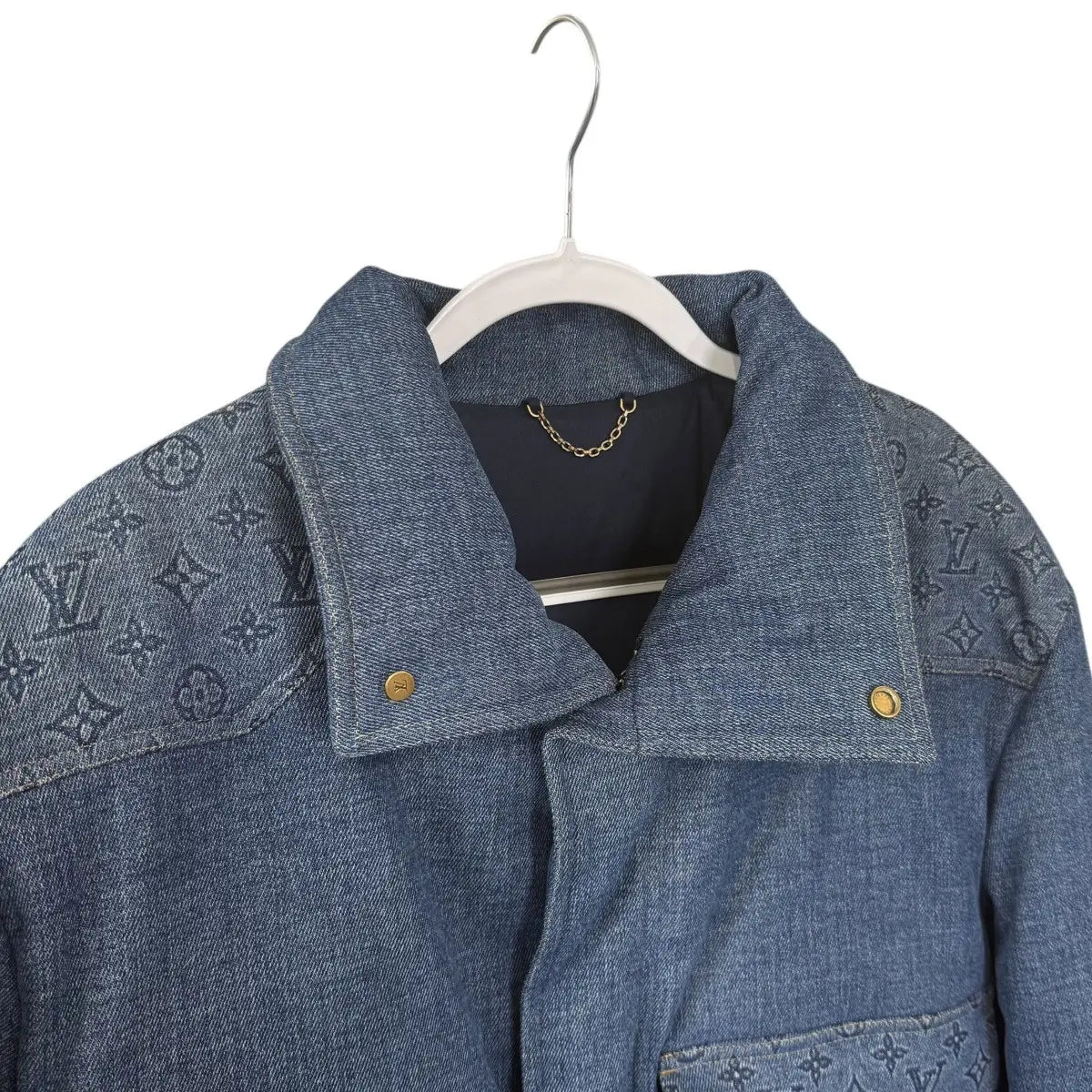 Louis Vuitton Monogram Padded Denim Jacket Indigo