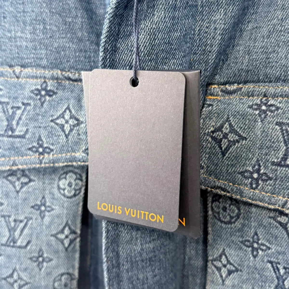 Louis Vuitton Monogram Padded Denim Jacket Indigo