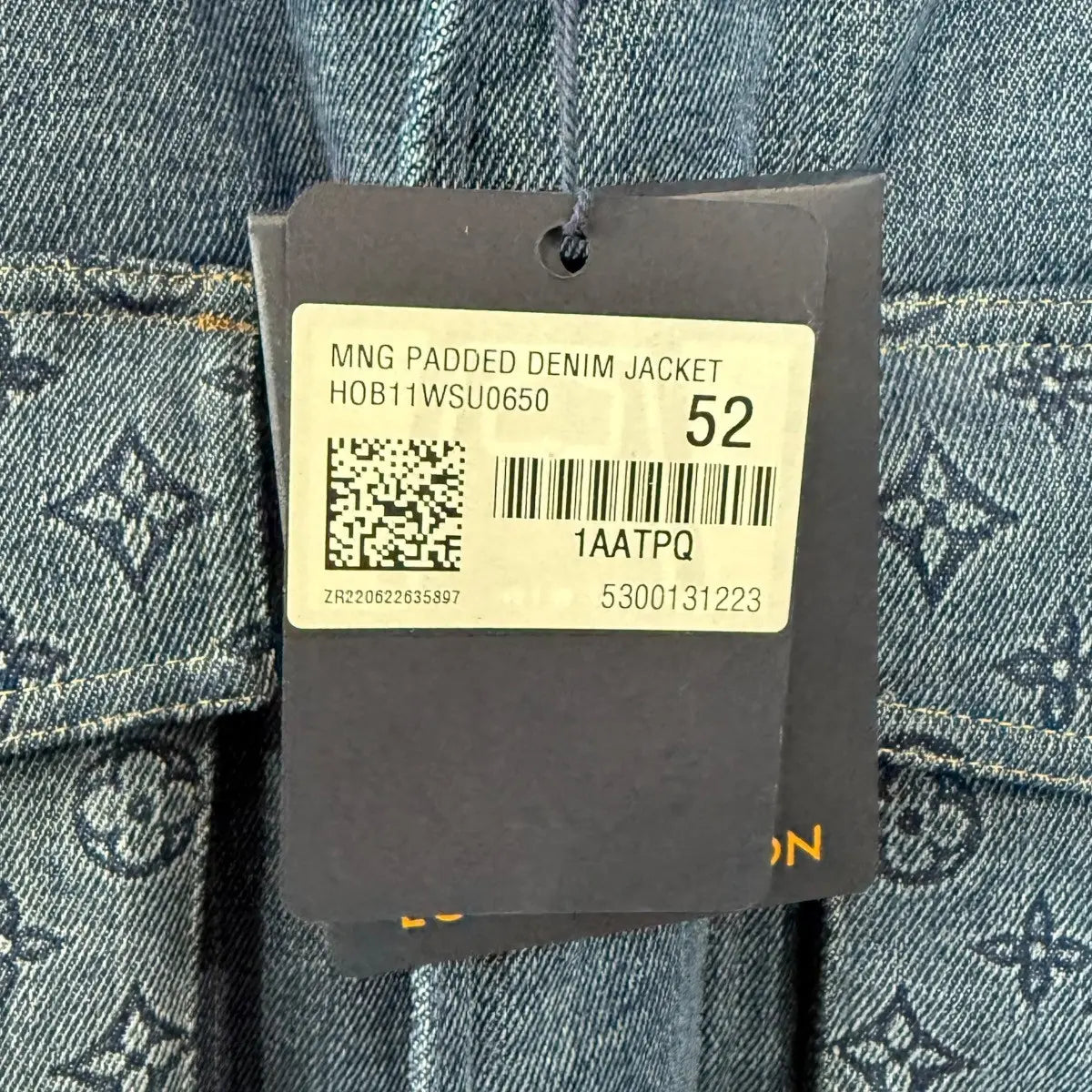 Louis Vuitton Monogram Padded Denim Jacket Indigo