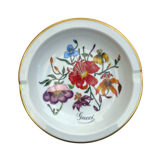 Gucci Richard Ginori Floral Porcelain Ashtray