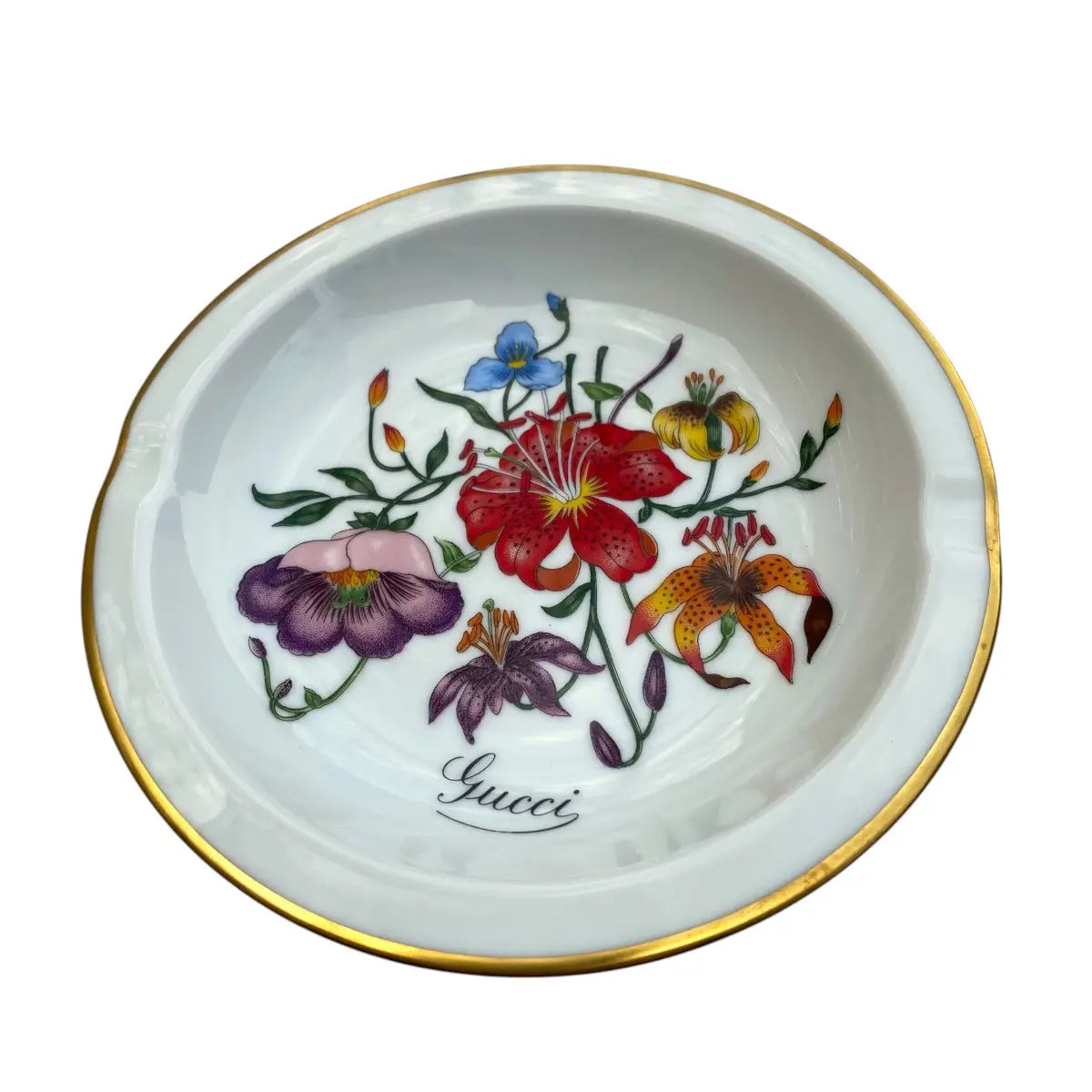 Gucci Richard Ginori Floral Porcelain Ashtray