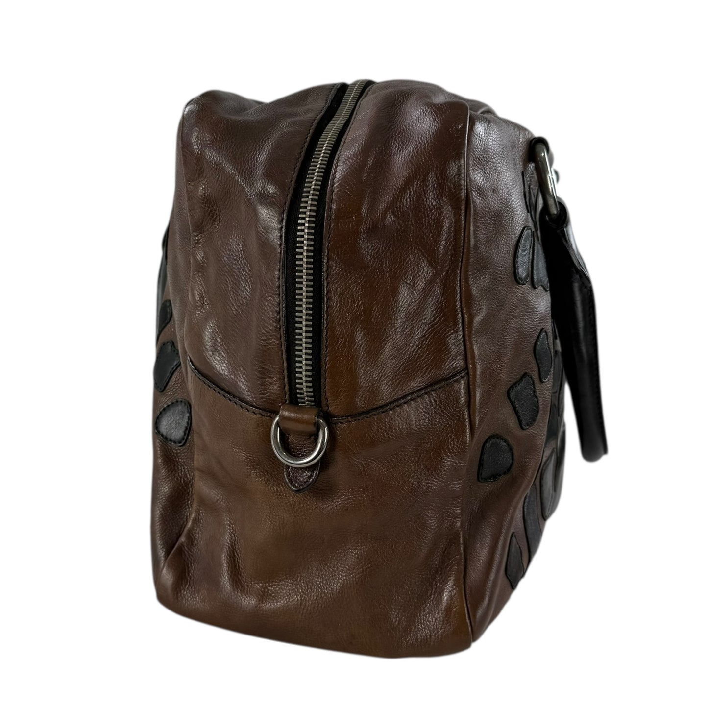 Prada Glace Calf Leather Boston Bag