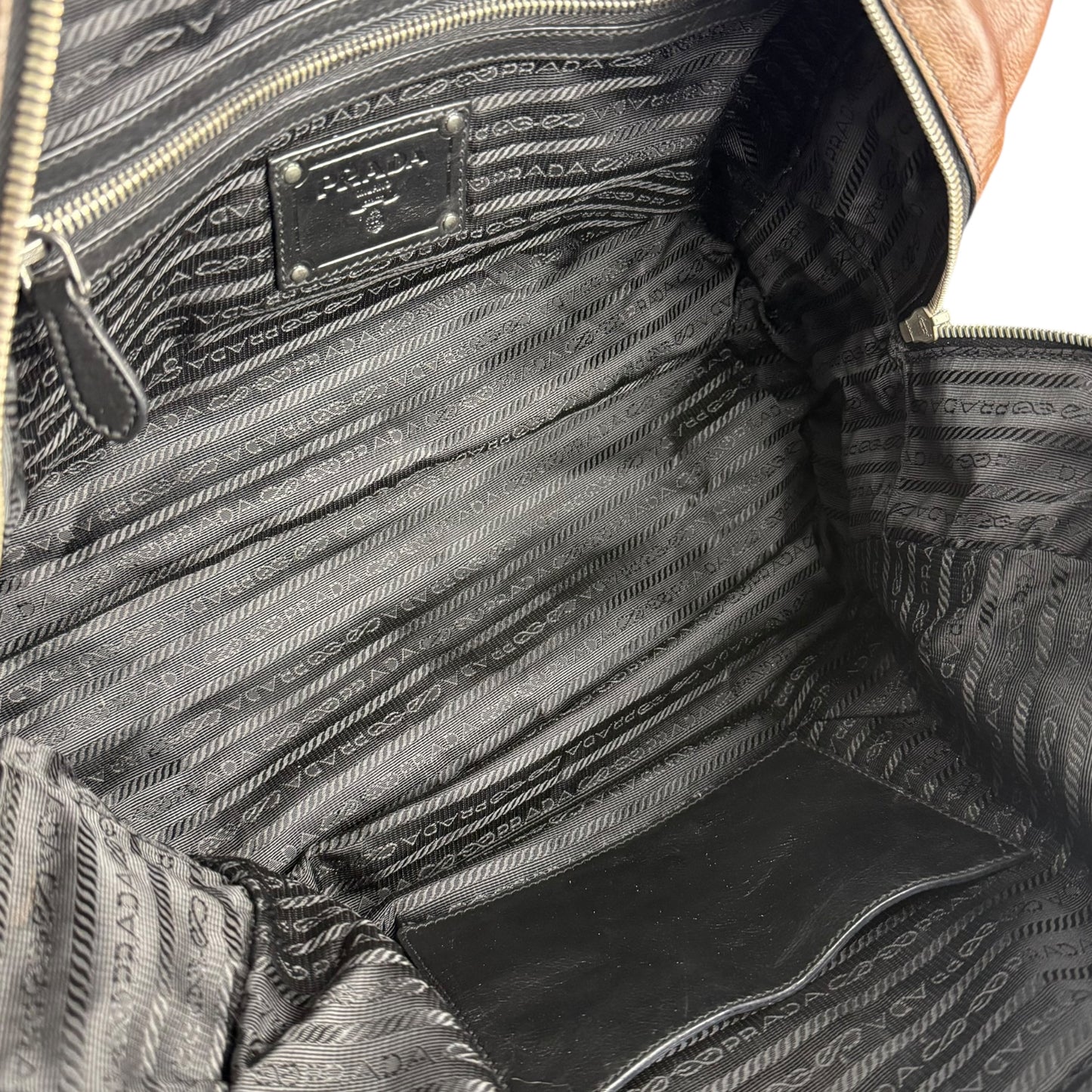 Prada Glace Calf Leather Boston Bag