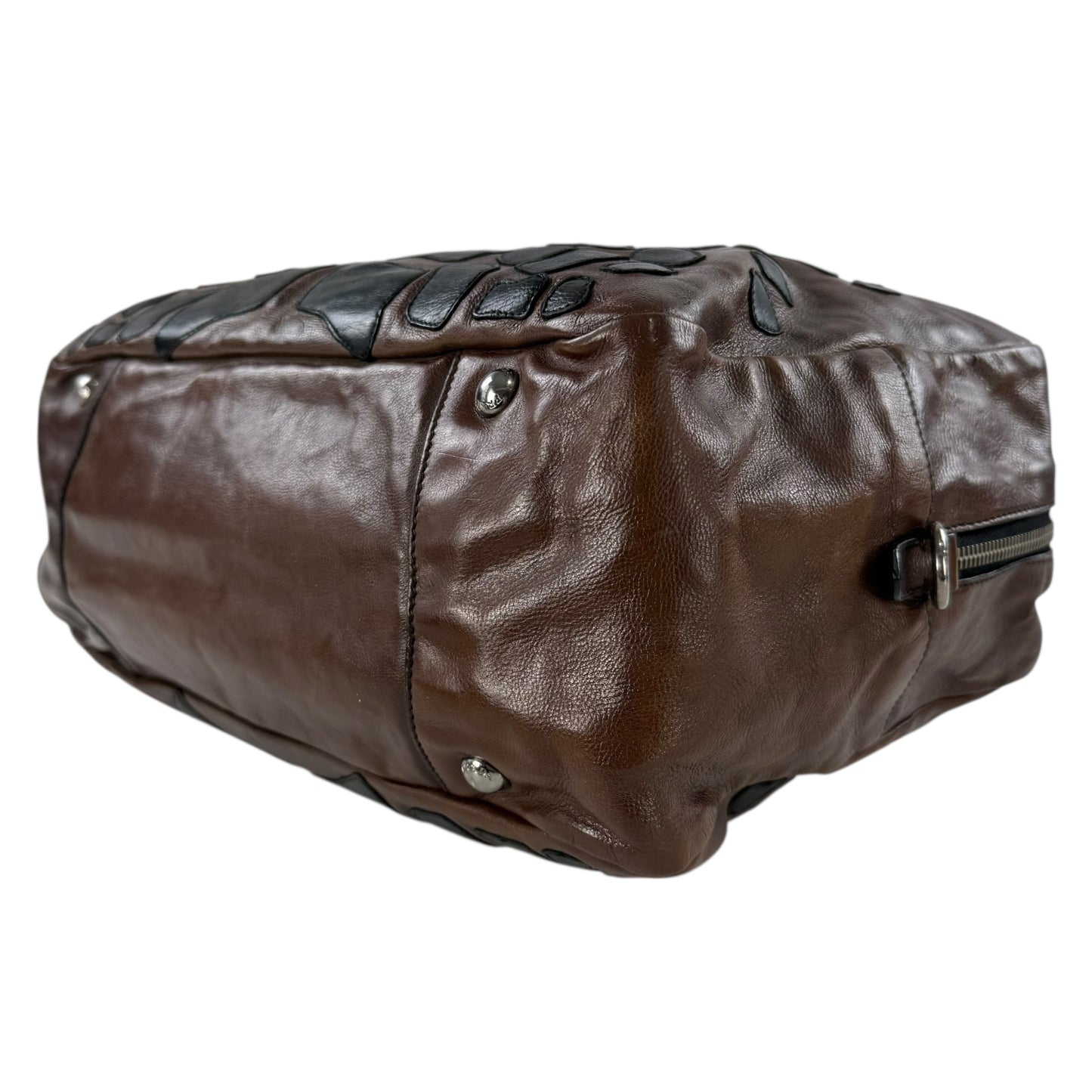 Prada Glace Calf Leather Boston Bag