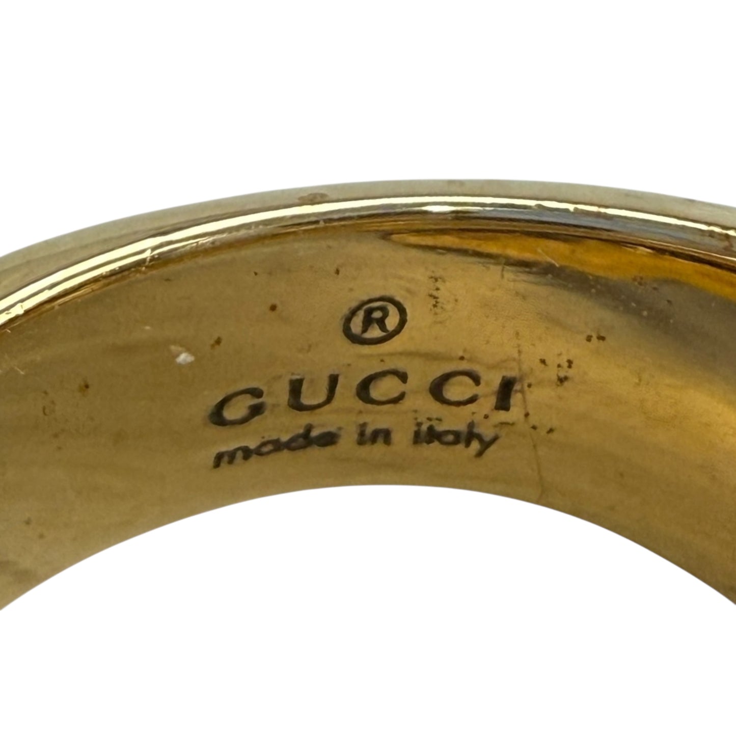 Gucci Double Tiger Head Gold Rhinestone Ring