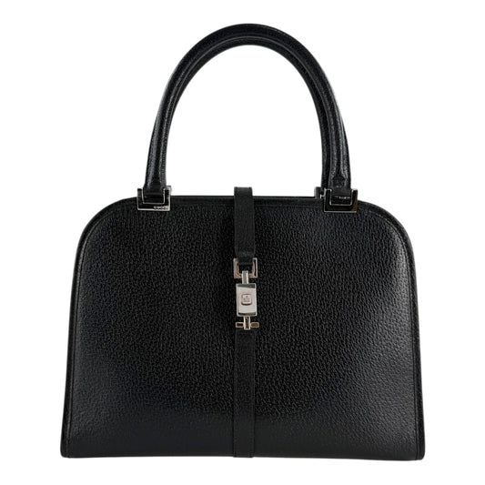 Gucci Jackie Piston Lock Leather Top Handle Handbag