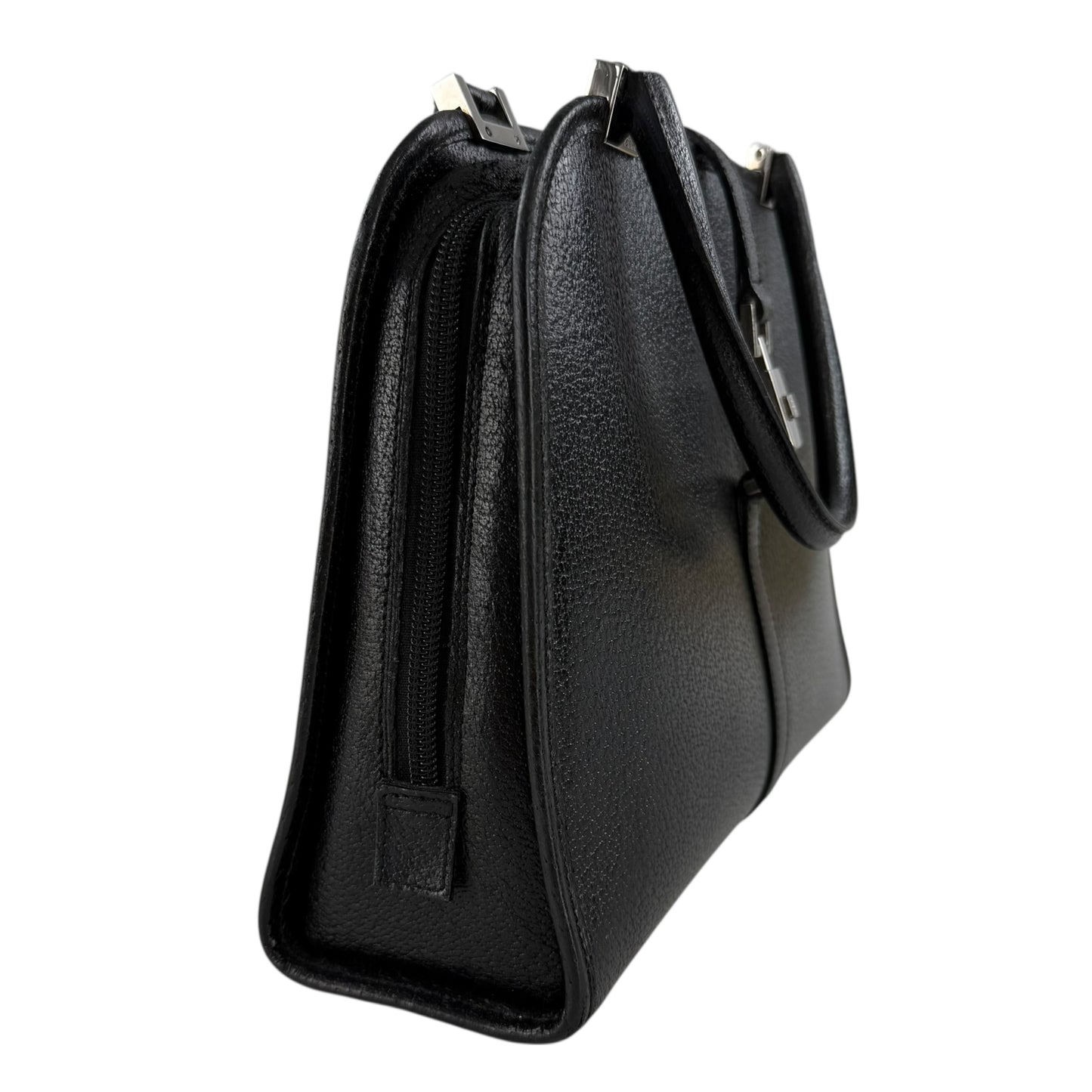 Gucci Jackie Piston Lock Leather Top Handle Handbag