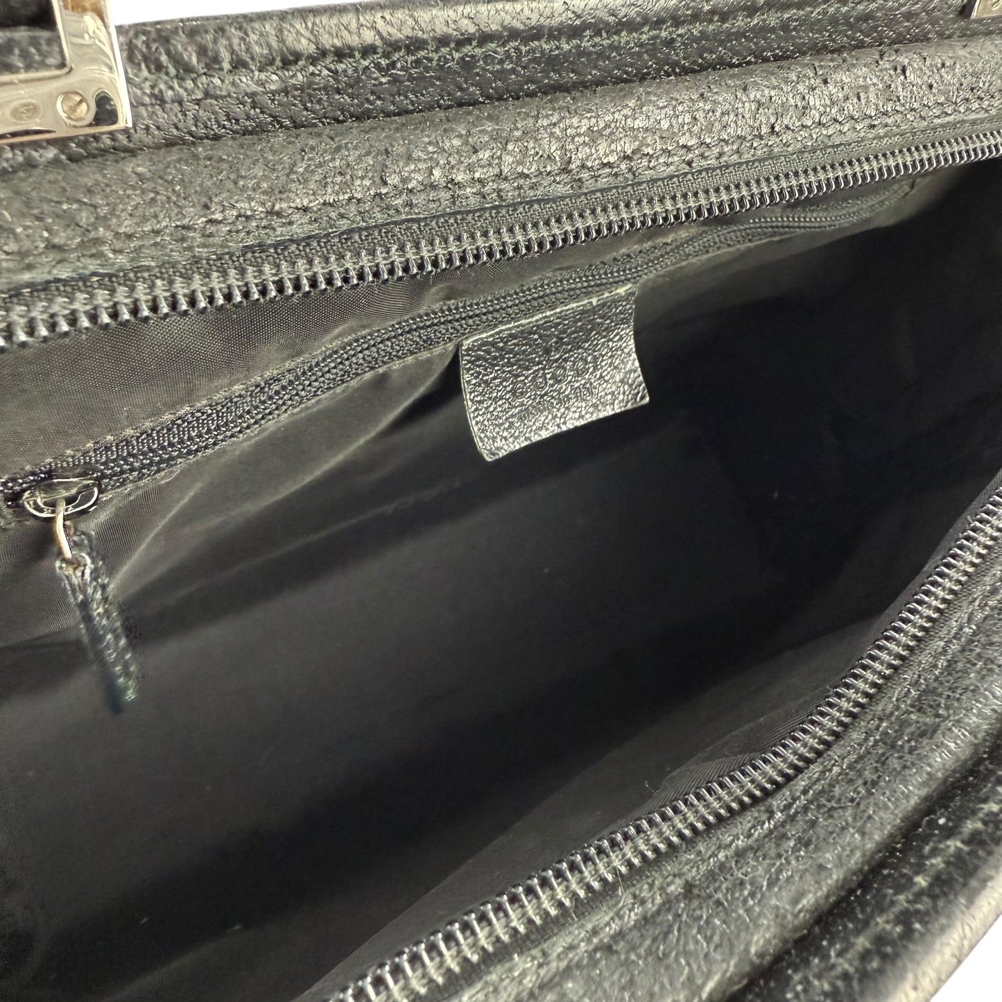 Gucci Jackie Piston Lock Leather Top Handle Handbag