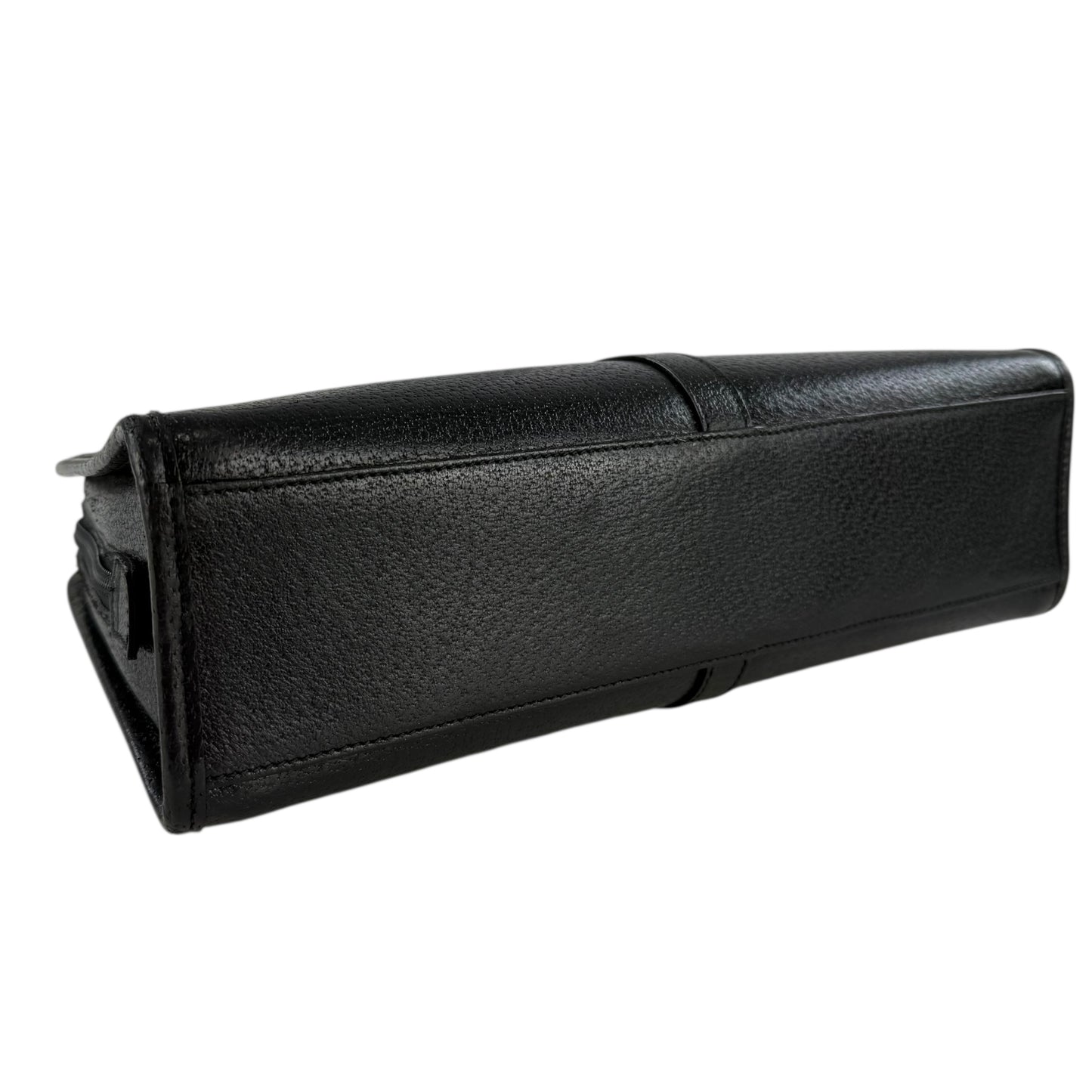 Gucci Jackie Piston Lock Leather Top Handle Handbag