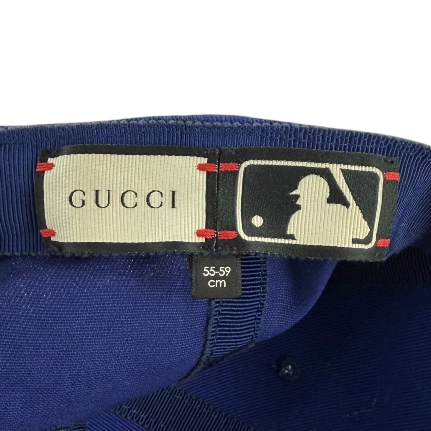 Gucci x MLB NY Yankees Blue Bird Baseball Cap Hat